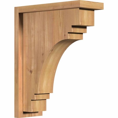 Ekena Millwork Pescadero Smooth Corbel w/Backplate, Western Red Cedar, 5 1/2"W x 14"D x 18"H COR06X14X18PEC01SWR